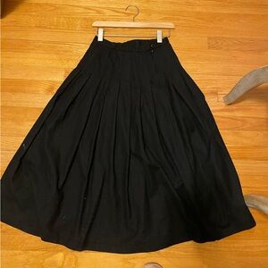 100% Wool Vintage Black Women's A-Line Skirt